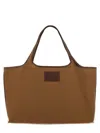 Apc A.p.c. Beige Cotton Handbags In Brown