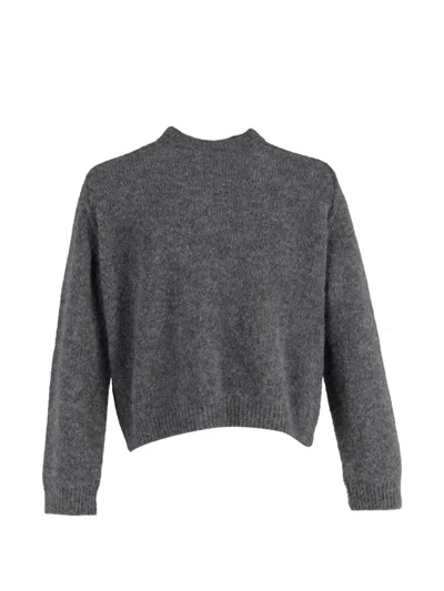 Pre-owned Apc Harris Raglan-sleeve Sweater In Gray