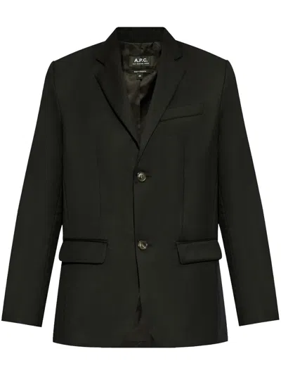 Apc A.p.c. Harry Blazer In Black
