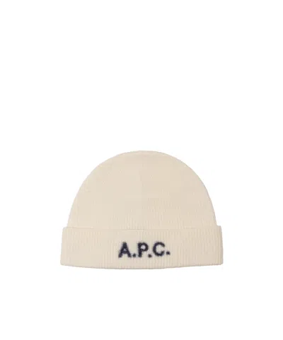 A.p.c. Harry Knit Cap In Neutral