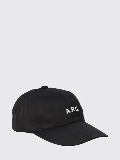 A.P.C. A.P.C. POLYESTER BASEBALL CAP WITH PRINTED LOGO AND STRAP