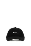 Apc A.p.c. Black Stretch Cotton Charlie Baseball Cap In Black
