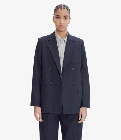 Apc Hazel Jacket 42 Heather Navy Blue