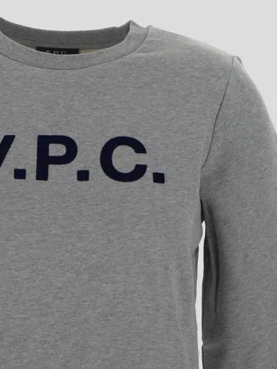 Apc A.p.c. Heather Gray Sweatshirt In Grey