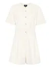 Apc A.p.c. Heavyweight Canvas Ronda Jumpsuit Clothing In White