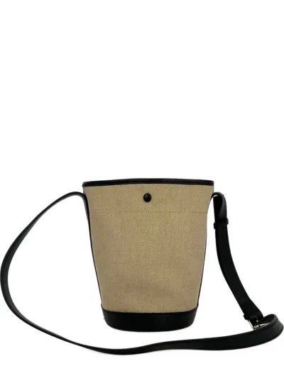 Pre-owned A.p.c. Helene Jute Bucket Bag In Neutrals