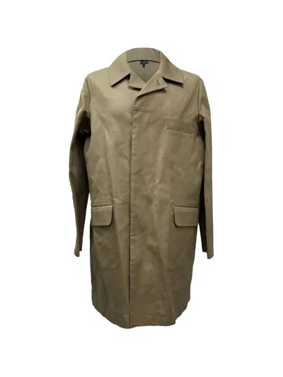Pre-owned Apc Hidden-closure Raincoat In Neutral