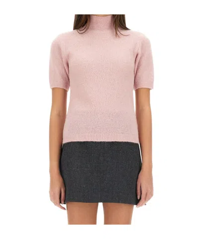 APC A.P.C. HIGH-NECK SHORT-SLEEVED JUMPER