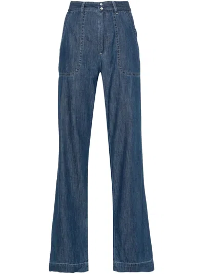 Apc High-rise Straight-leg Jeans In Blue