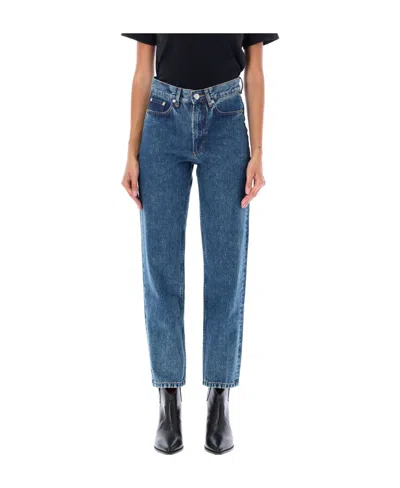 Apc High-rise Straight-leg Jeans In Blue