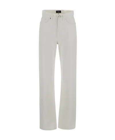 Apc High-rise Straight-leg Jeans In White