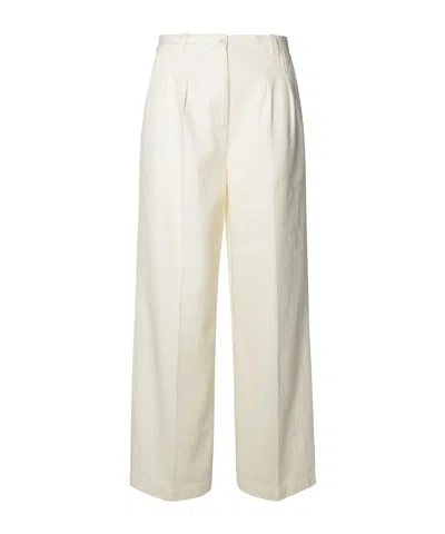 A.p.c. High-rise Wide-leg Jeans In White