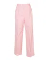 Apc A.p.c. High-rise Wide-leg Pants With Permanent Creases In Pink