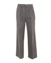 Apc A.p.c. High-rise Wide-leg Trousers With Permanent Creases In Gray