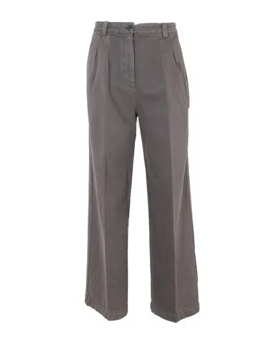 APC HIGH-RISE WIDE-LEG TROUSERS WITH PERMANENT CREASES