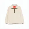 A.p.c. High Stand Collar Pullover Fleece In White