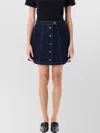 Apc High Waist Denim Skirt With Contrast Stitching
