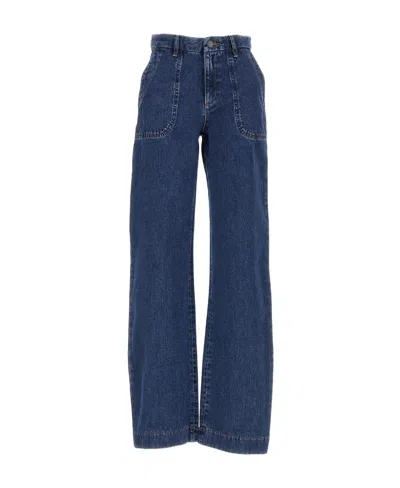 Apc High-waist Flared Jeans In Blue