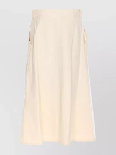 Apc High Waist Wide Leg Skirt With Belt Loops In Neutral