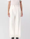 Apc High Waist Wide Leg Trousers With Pockets In White