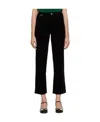 Apc High-waisted Denim Trousers In Black