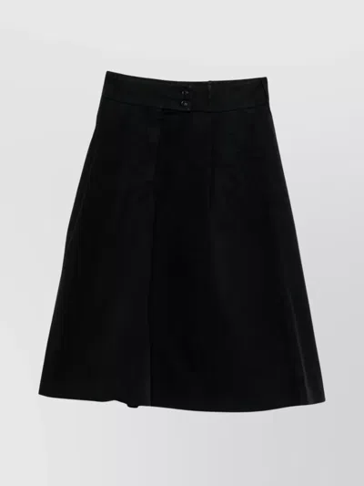 APC HIGH-WAISTED FLARED SKIRT BUTTON DETAIL