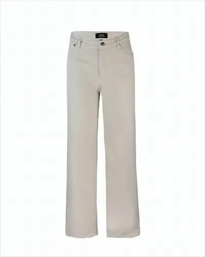 Apc High-waisted Straight-leg Denim Pants In Neutral