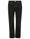 Apc A.p.c. High-waisted Straight-leg Jeans With Contrasting Stitching In Black