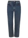 Apc A.p.c. High-waisted Straight-leg Jeans With Faded Finish In Blue