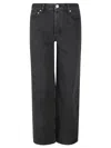 Apc A.p.c. High-waisted Wide-leg Jeans In Black