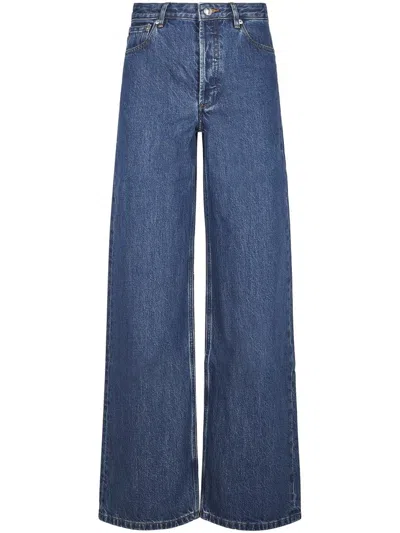 Apc High-waisted Wide-leg Jeans With Timeless Appeal In Blue