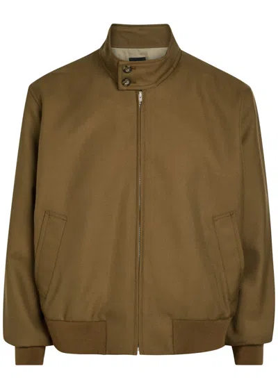 Apc A.p.c. High-neck Twill Jacket In Brown