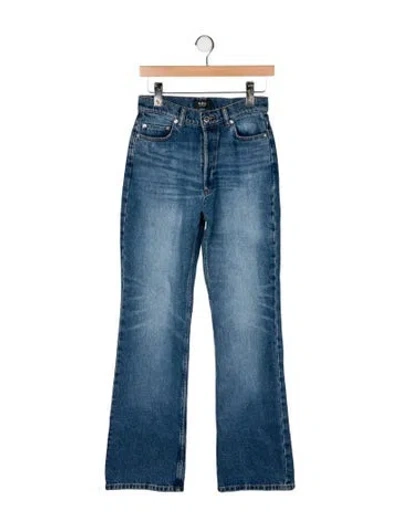 Pre-owned A.p.c. High-rise Flared Jeans In Blue