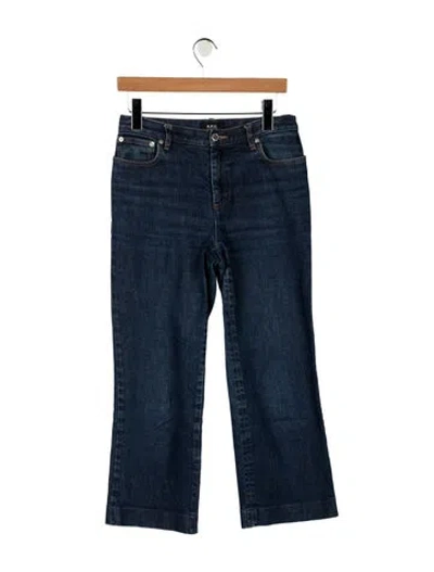 Pre-owned A.p.c. High-rise Flared Jeans In Blue