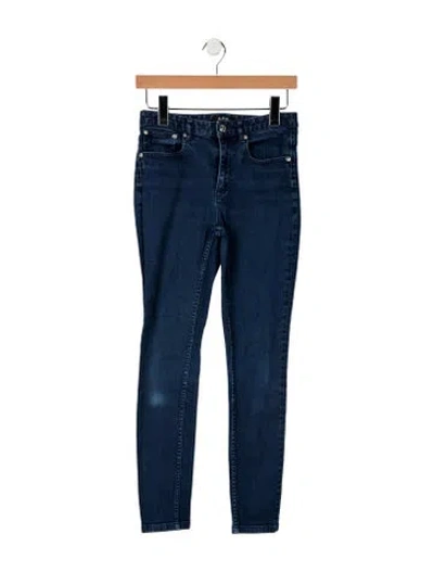 Pre-owned A.p.c. High-rise Skinny Leg Jeans In Blue