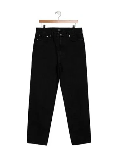 Pre-owned Apc High-rise Straight Leg Jeans In Black