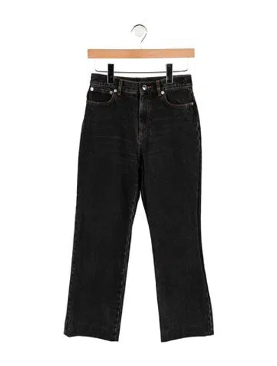 Pre-owned A.p.c. High-rise Straight Leg Jeans In Black