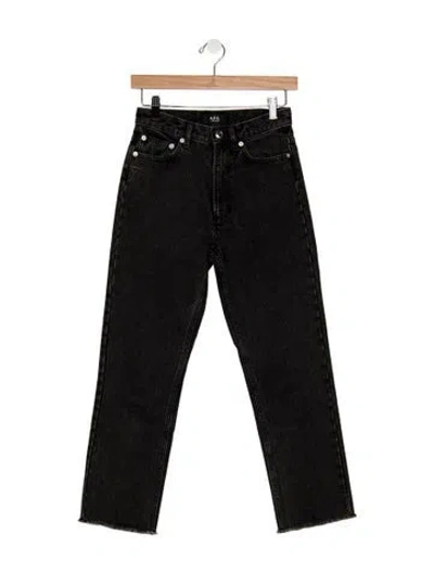 Pre-owned A.p.c. High-rise Straight Leg Jeans In Black