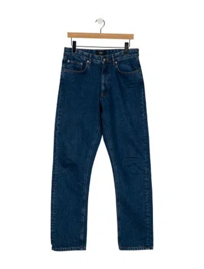 Pre-owned Apc High-rise Straight Leg Jeans In Blue