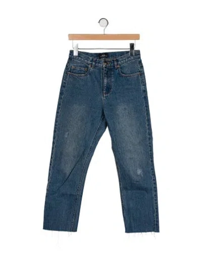Pre-owned Apc High-rise Straight Leg Jeans In Blue
