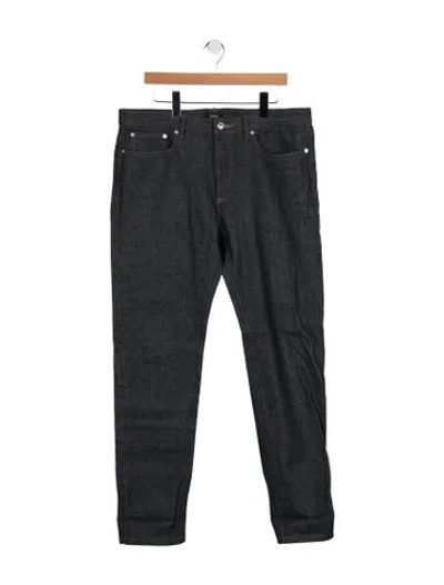 Pre-owned Apc High-rise Straight Leg Jeans In Blue