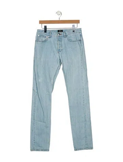Pre-owned Apc High-rise Straight Leg Jeans In Blue