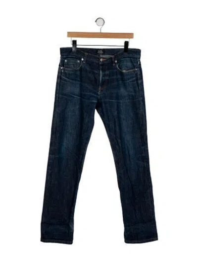 Pre-owned Apc High-rise Straight Leg Jeans In Blue