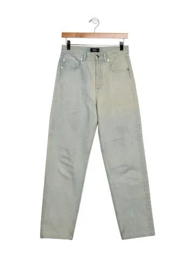 Pre-owned Apc High-rise Straight Leg Jeans In Blue