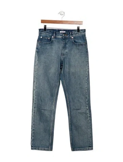 Pre-owned Apc High-rise Straight Leg Jeans In Blue