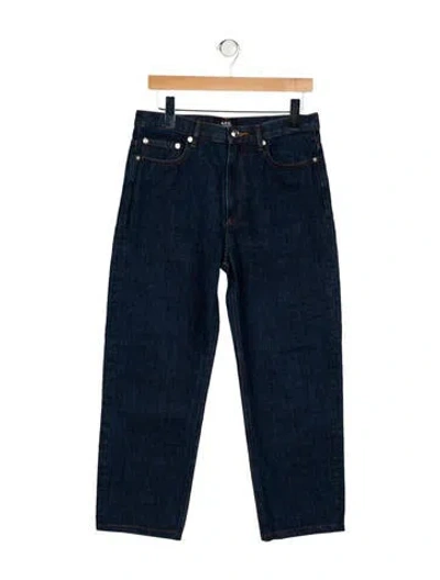 Pre-owned A.p.c. High-rise Straight Leg Jeans In Blue