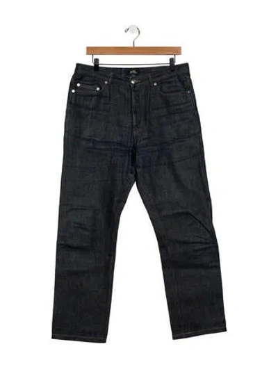 Pre-owned Apc High-rise Straight Leg Jeans In Blue