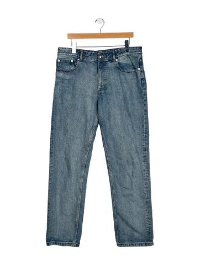 Pre-owned Apc High-rise Straight Leg Jeans In Blue