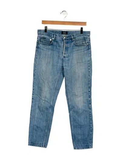 Pre-owned Apc High-rise Straight Leg Jeans In Blue