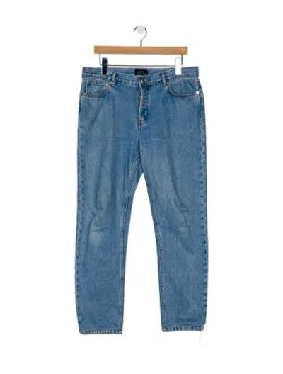 Pre-owned Apc High-rise Straight Leg Jeans In Blue